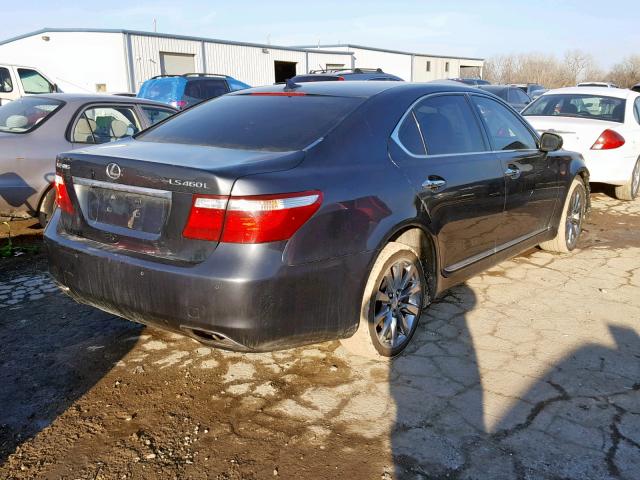 JTHGL46F375018013 - 2007 LEXUS LS 460L GRAY photo 4