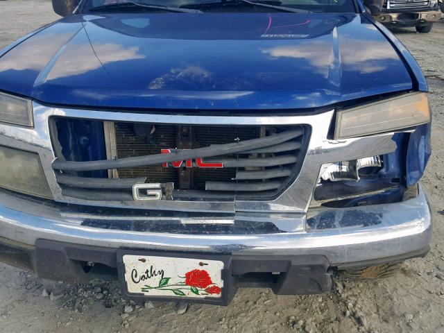 1GTCS196X58271144 - 2005 GMC CANYON BLUE photo 9