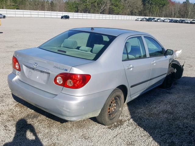 2T1BR32E47C844907 - 2007 TOYOTA COROLLA CE SILVER photo 4