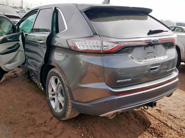 2FMPK3K8XGBB82825 - 2016 FORD EDGE TITAN GRAY photo 3