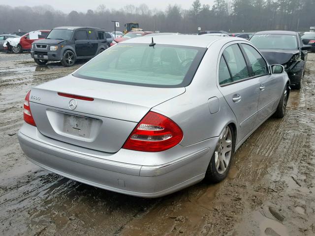 WDBUF70J83A287439 - 2003 MERCEDES-BENZ E 500 SILVER photo 4