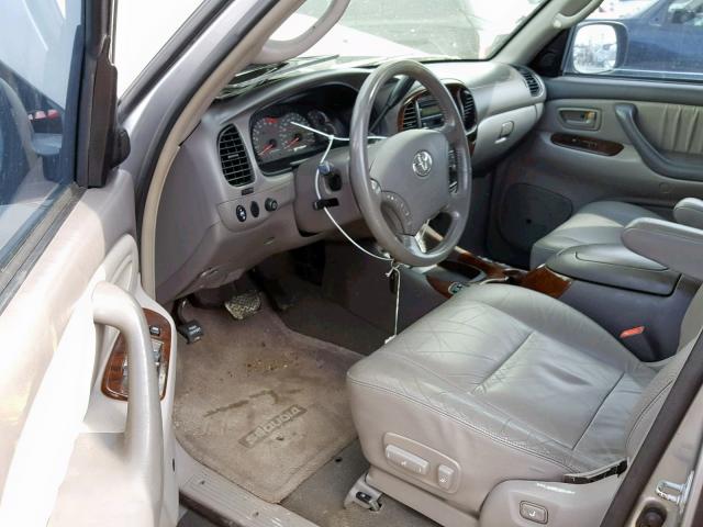 5TDZT38A44S211721 - 2004 TOYOTA SEQUOIA GRAY photo 9