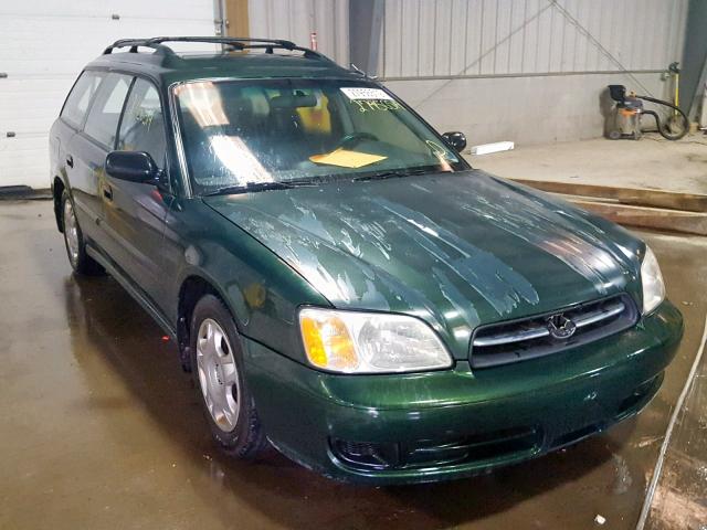 4S3BH6351Y7310415 - 2000 SUBARU LEGACY L GREEN photo 1