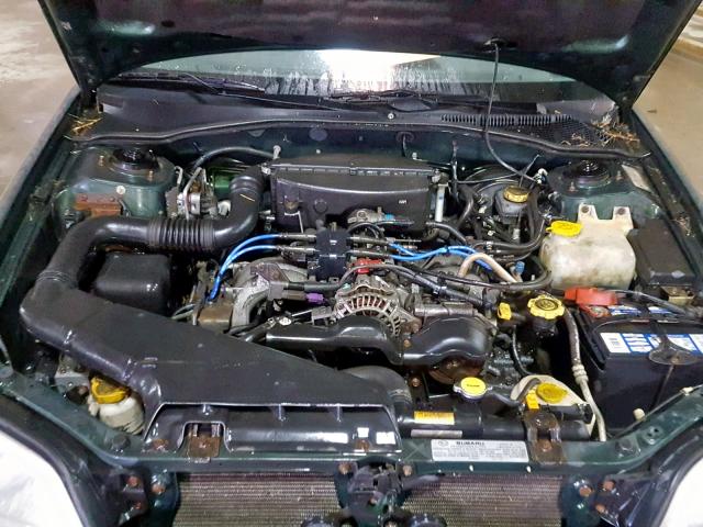 4S3BH6351Y7310415 - 2000 SUBARU LEGACY L GREEN photo 7