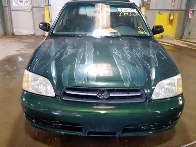 4S3BH6351Y7310415 - 2000 SUBARU LEGACY L GREEN photo 9