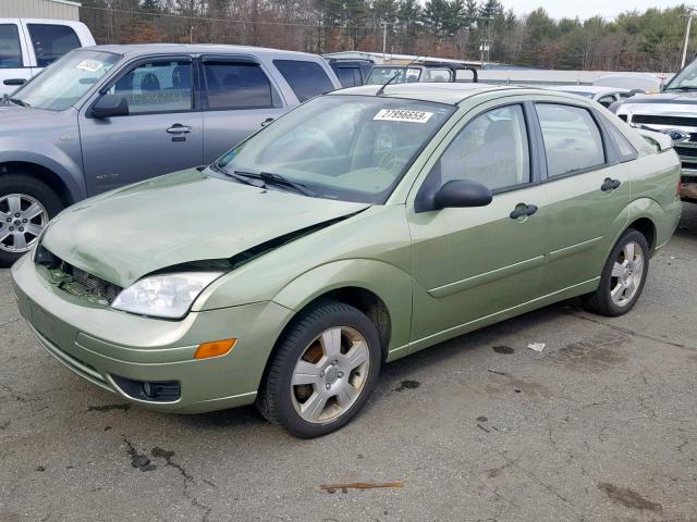 1FAHP34N67W188610 - 2007 FORD FOCUS ZX4 GREEN photo 2