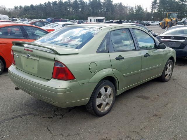 1FAHP34N67W188610 - 2007 FORD FOCUS ZX4 GREEN photo 4