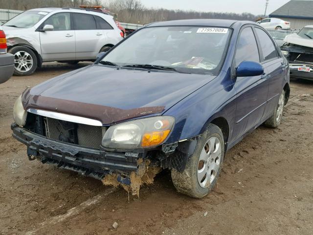 KNAFE221395624854 - 2009 KIA SPECTRA EX BLUE photo 2