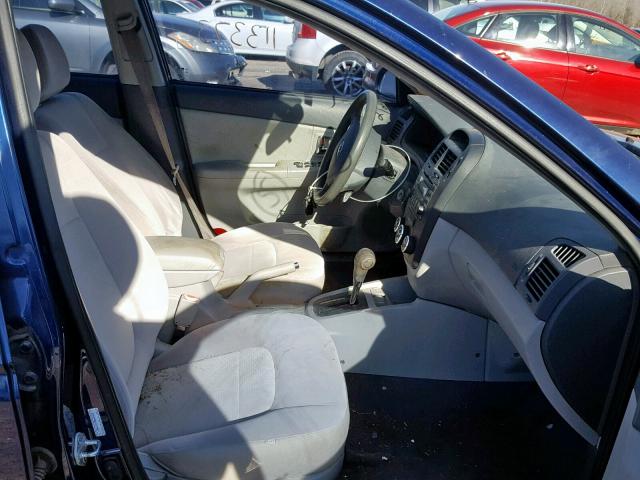 KNAFE221395624854 - 2009 KIA SPECTRA EX BLUE photo 5