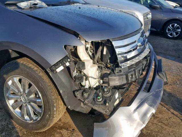 2FMDK3JC2ABB56980 - 2010 FORD EDGE SEL BLUE photo 9