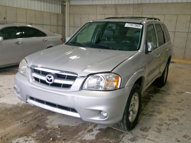 4F2YZ96135KM36723 - 2005 MAZDA TRIBUTE S SILVER photo 2