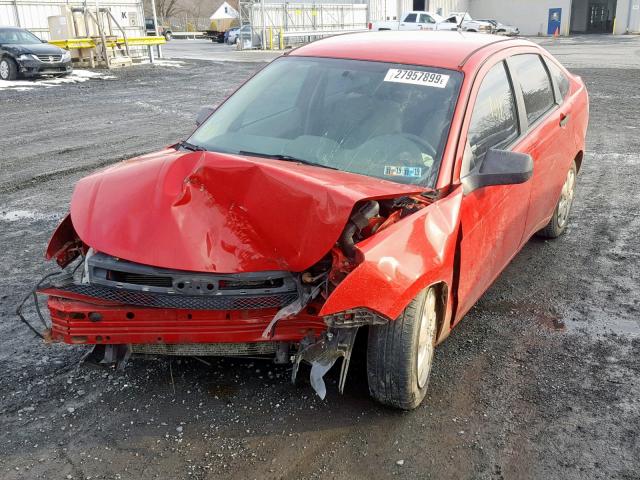 1FAHP34N18W199791 - 2008 FORD FOCUS S/SE RED photo 2