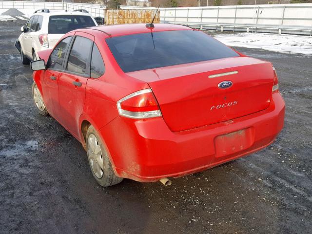 1FAHP34N18W199791 - 2008 FORD FOCUS S/SE RED photo 3