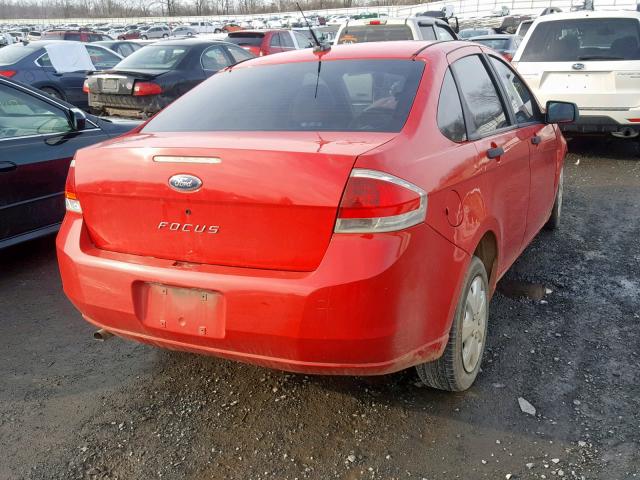 1FAHP34N18W199791 - 2008 FORD FOCUS S/SE RED photo 4