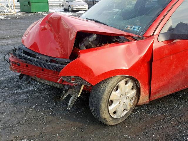 1FAHP34N18W199791 - 2008 FORD FOCUS S/SE RED photo 9