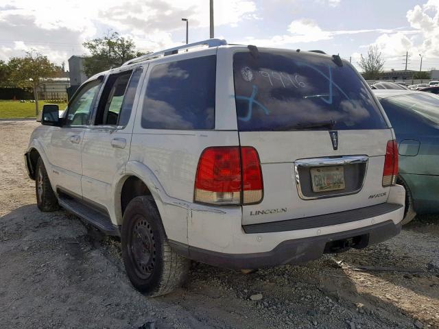 5LMEU68H85ZJ29946 - 2005 LINCOLN AVIATOR 白色 照片 3
