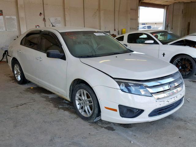 3FAHP0GA6AR423962 - 2010 FORD FUSION S WHITE photo 1