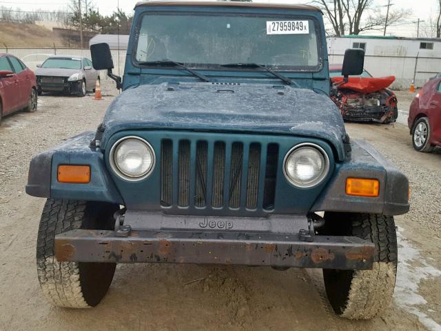 1J4FY29P1WP791146 - 1998 JEEP WRANGLER / GREEN photo 9