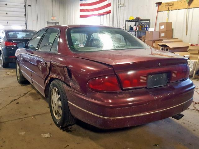 2G4WB52K2X1555123 - 1999 BUICK REGAL LS BURGUNDY photo 3