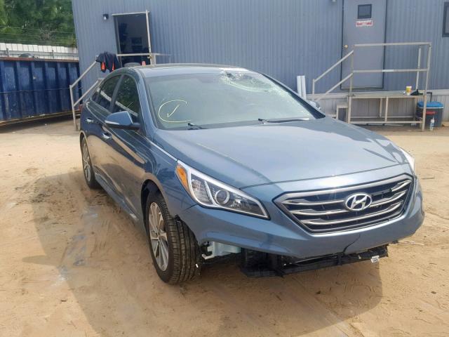 5NPE34AF8HH513969 - 2017 HYUNDAI SONATA SPO BLUE photo 1