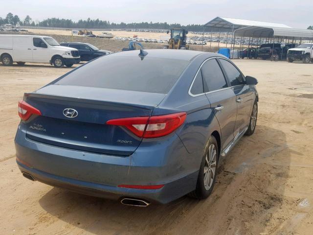 5NPE34AF8HH513969 - 2017 HYUNDAI SONATA SPO BLUE photo 4