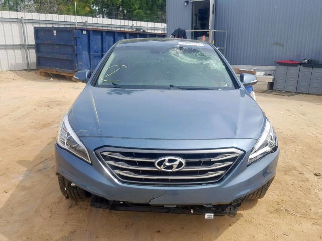 5NPE34AF8HH513969 - 2017 HYUNDAI SONATA SPO BLUE photo 9