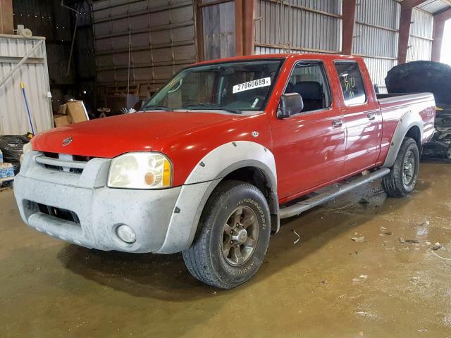 1N6ED29X62C311906 - 2002 NISSAN FRONTIER C RED photo 2