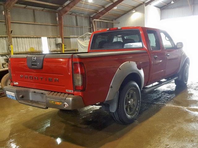 1N6ED29X62C311906 - 2002 NISSAN FRONTIER C RED photo 4