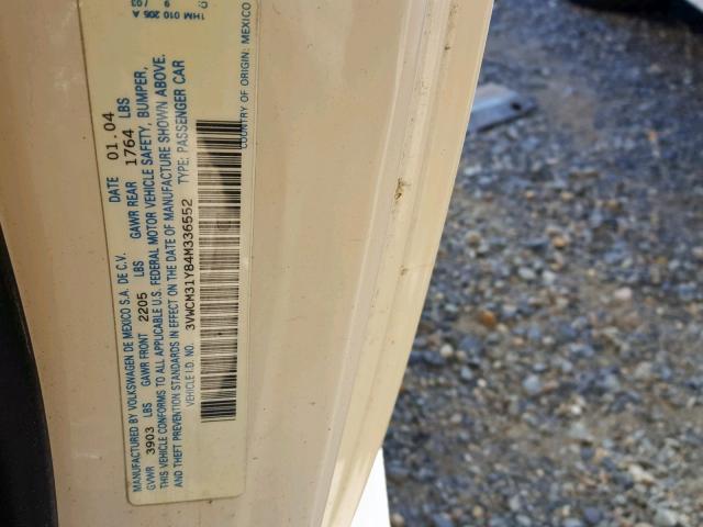 3VWCM31Y84M336552 - 2004 VOLKSWAGEN NEW BEETLE Ağ foto 10