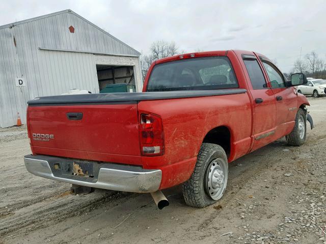 3D7KA28C24G271195 - 2004 DODGE RAM 2500 S წითელი ფოტო 4