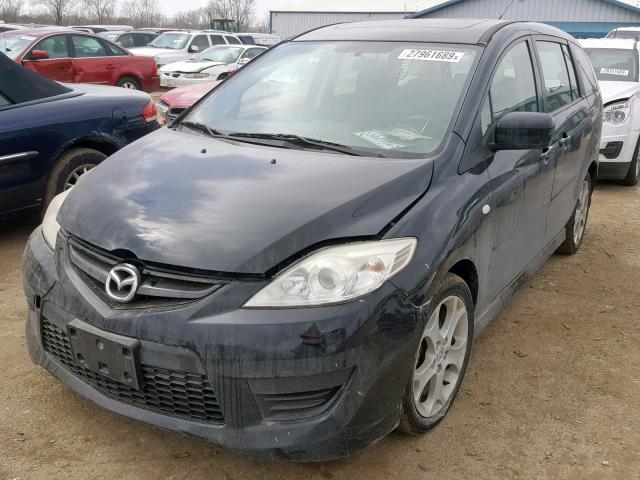 JM1CR293680316459 - 2008 MAZDA 5 BLACK photo 2