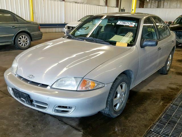 1G1JF524527363347 - 2002 CHEVROLET CAVALIER L SILVER photo 2