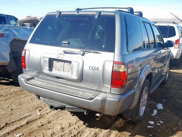 JNRDR09Y53W304247 - 2003 INFINITI QX4 GRAY photo 4