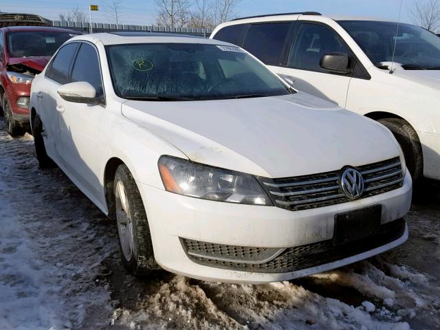 1VWBH7A39CC003692 - 2012 VOLKSWAGEN PASSAT SE WHITE photo 1