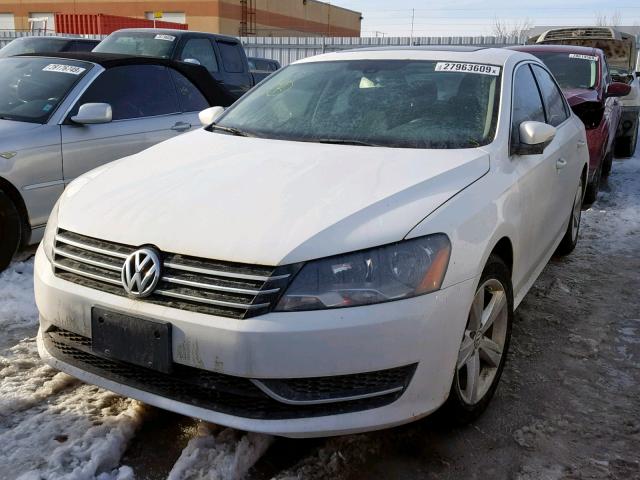 1VWBH7A39CC003692 - 2012 VOLKSWAGEN PASSAT SE WHITE photo 2