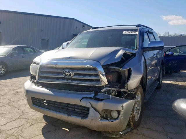 5TDBY68A58S012350 - 2008 TOYOTA SEQUOIA LI SILVER photo 2