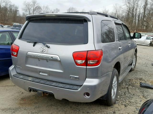 5TDBY68A58S012350 - 2008 TOYOTA SEQUOIA LI SILVER photo 4