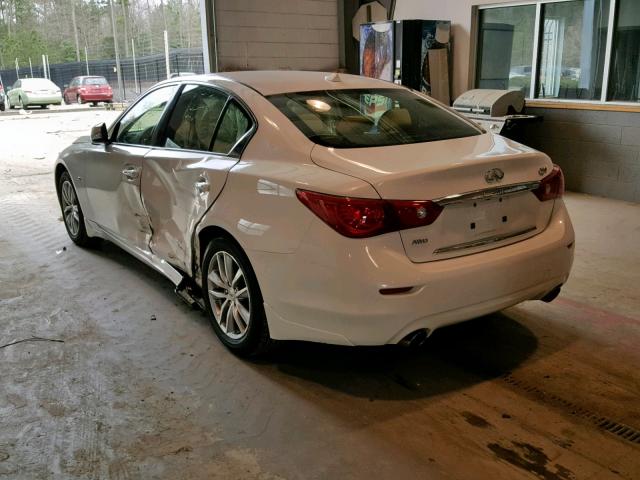 JN1BV7AR4EM694839 - 2014 INFINITI Q50 BASE WHITE photo 3