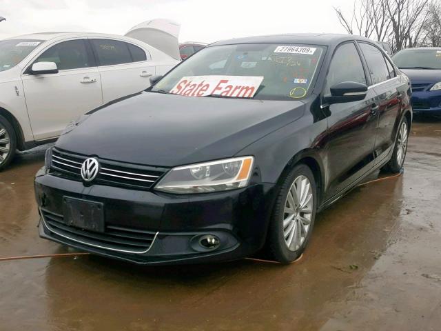 3VWLL7AJ9EM398122 - 2014 VOLKSWAGEN JETTA TDI BLACK photo 2