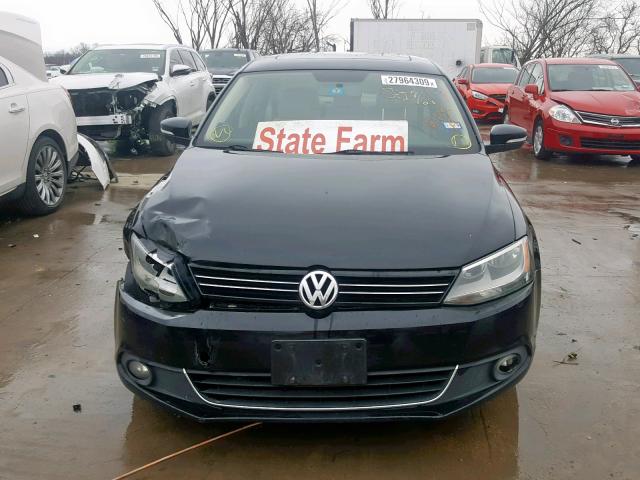 3VWLL7AJ9EM398122 - 2014 VOLKSWAGEN JETTA TDI BLACK photo 9