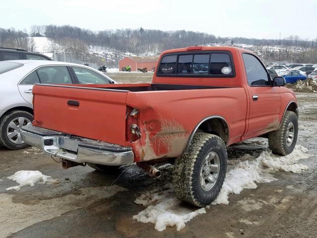 4TAPM62N3YZ594374 - 2000 TOYOTA TACOMA RED photo 4