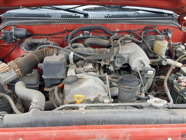 4TAPM62N3YZ594374 - 2000 TOYOTA TACOMA RED photo 7