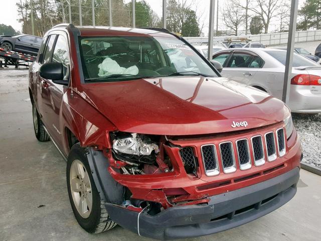 1C4NJCBA5ED772424 - 2014 JEEP COMPASS SP RED photo 1