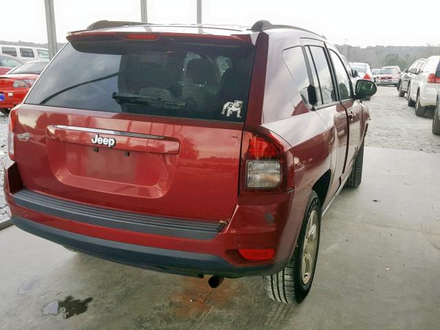 1C4NJCBA5ED772424 - 2014 JEEP COMPASS SP RED photo 4