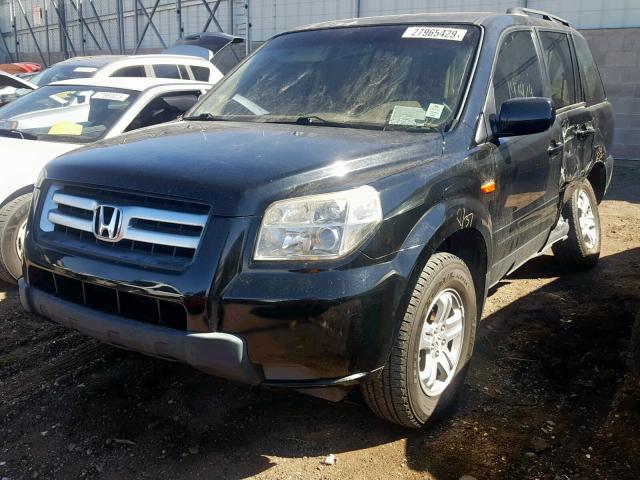 5FNYF18278B022541 - 2008 HONDA PILOT VP BLACK photo 2