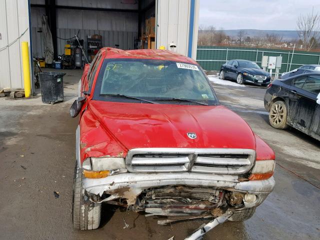 1D7HG48N54S518918 - 2004 DODGE DAKOTA QUA RED photo 9