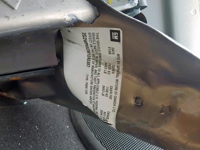 2G2WP552361245387 - 2006 PONTIAC GRAND PRIX TAN photo 10