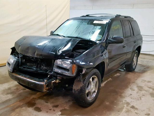 1GNDT13S382155435 - 2008 CHEVROLET TRAILBLAZE BLACK photo 2