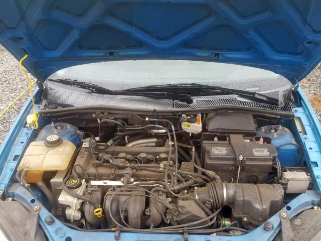 1FAHP34N17W261821 - 2007 FORD FOCUS ZX4 BLUE photo 7