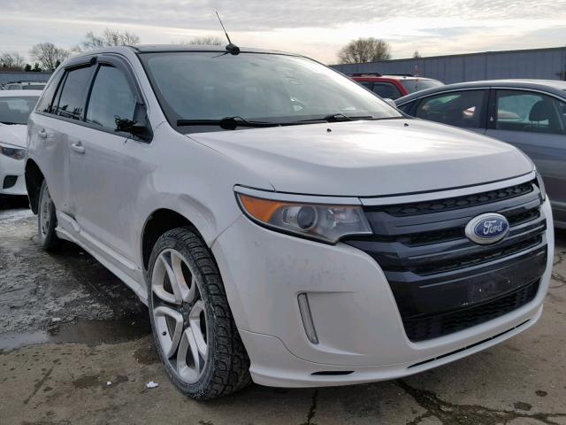 2FMDK4AK1DBA61263 - 2013 FORD EDGE SPORT WHITE photo 1